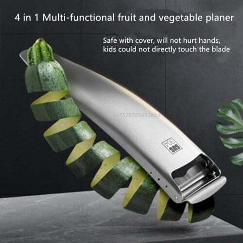 4 In 1 Melon Planer 304 Stainless Steel Peeling Scraping knife Upgrade Fruit and Vegetable Peeler Cutter Grater kitchen Tools