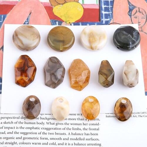 6pcs Retro Art Resin Statement Earrings perforated Turtle Facepatch Round pendant Drop Earrings for Women Diy Jewelry Making