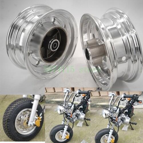 Aluminum wheel rim with hub front + rear for Honda monkey bike Z50 Z50J 3.50-8 tubeless tire