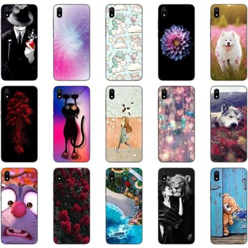 For Redmi 7 7A Case Cover Soft Silicone Phone Case For Xiaomi Redmi7A Cartoon Soft TPU Case for Xiaomi Redmi 7 Coque Fundas