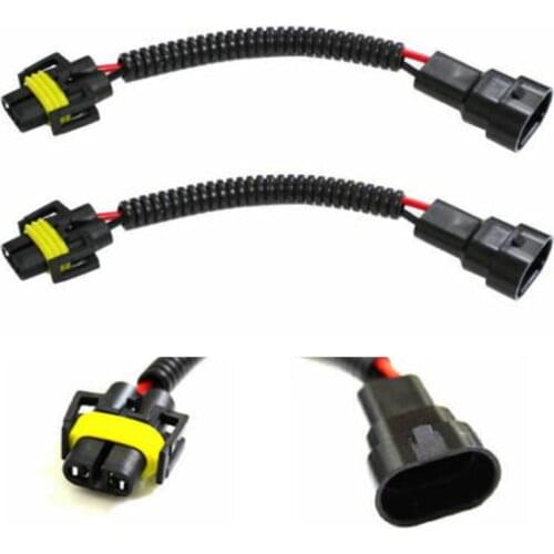 H11 H8 H9 Male To 9005 9006 HB4 Female Wiring Harness Ballast Conversion Socket