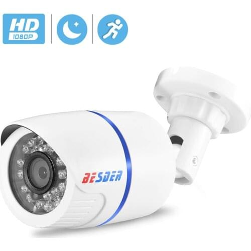 BESDER 1080/720p Full HD IP Camera Bullet Outdoor Waterproof Security Camera ONVIF XMEye 20m Night Vision Motion Detect RTSP P2P