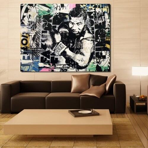 JQHYART Oil Painting Wall Painting Living Room Greg Gossel Never Was Mike Tyson Paintings On Canvas Modern No Frame Picture
