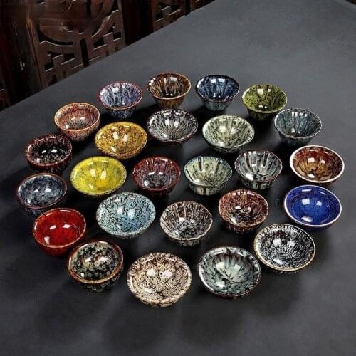 Ceramic Porcelain Tea Cup Teaware Kung Fu Tea Cup Set Drinkware Pottery Kiln Becomes A Single-cup