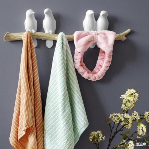 Creative 3D Dove Wall Hook Wall Decoration Bird Resin Figurines hanger key Coat Clothes Towel Hooks Home Accessories Living Room