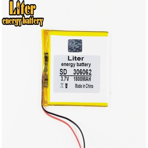 Polymer battery 1800 mah 3.7V 306062 smart home MP3 speakers Li-ion battery for dvr,GPS,mp3,mp4,cell phone,speak