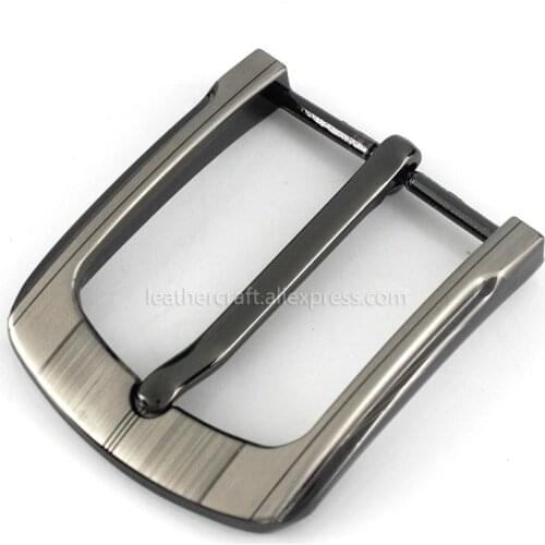 Metal 3.5cm Belt Buckle Casual Matte brown End Bar Heel bar Single Pin Belt Buckle Leather Craft Webbing fit for 32-34mm belt