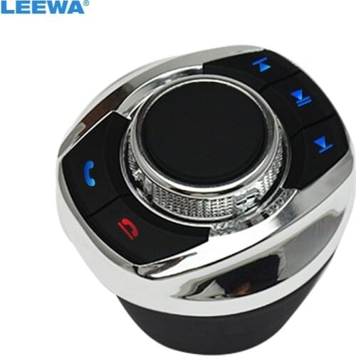 LEEWA NEW Cup Shape With LED Light 8-Key Functions Car Wireless Steering Wheel Control Button For Car Android Navigation Player