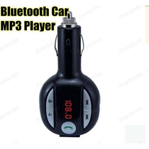 New Bluetooth Handsfree CarKit Bluetooth FM Transmitter MP3 Player Car Kit Charger For Smart Phone