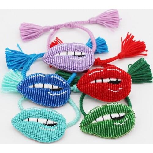 Exaggerated gorgeous fashion rhinestone bead mouth bracelet temperament geometric dance ball wild personality bracelet 544