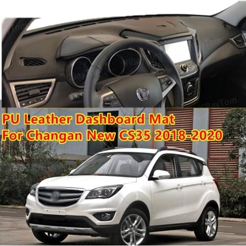 For Changan New CS35 2018-2020 PU Leather Anti-Slip Mat Sunshade Dashmat Protect Carpet Dashboard Cover Pad Accessories