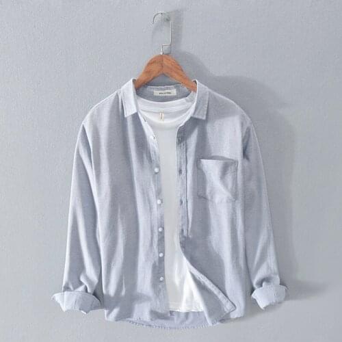 Summer and autumn long-sleeved oxford cotton men shirt fashion casual shirts for men comfortable solid shirts male overhemd