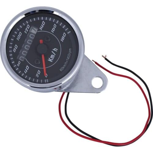 Universal Double Color LED Light Odometer Speedometer km/h for Motorcycle