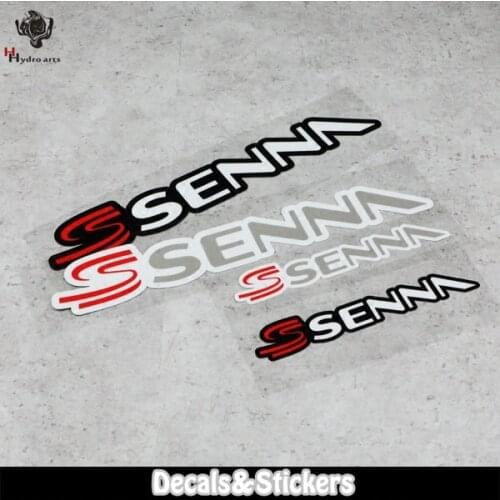 NO.L053 Ayrton Senna 3M Reflective Stickers MOTO GP Car Windshield Glass Sticker Waterproof Decals Racing Motorcycle
