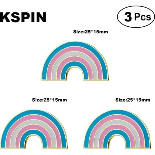 Transgender Rainbow Shape Lapel Pin Brooches Pins Flag badge Brooch Badges