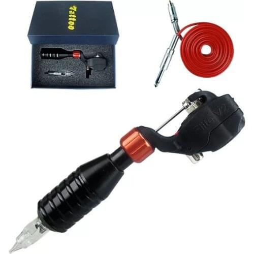 2 in 1 Pipe- shaped tattoo semi-permanently makeup machine RCA interface Rotary Tattoo Machine Tattoo Semi-permanent Makeup Alum