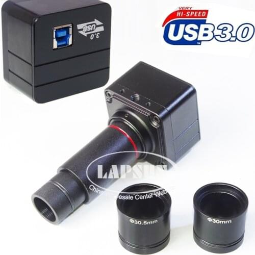 USB 3.0 High Speed 5MP 1080P 1920 * 1080 @ 60FPS FHD Digital Eyepiece Microscope Camera + 0.5X Eyepiece Adapter Lens