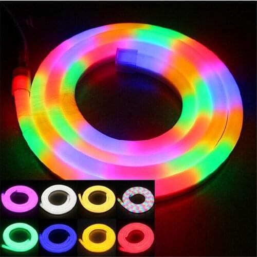 High Quality IP68 10M RGB LED Flex Neon Rope Light Waterproof 80led/M F5 LED Neon Flexible Strip Light Warm/Cold/Bulb/Gree