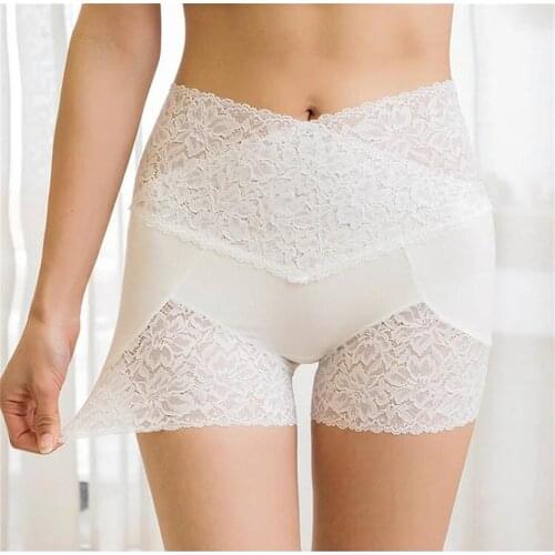 Ladies' Panties Sexy Lace Breathable High-waisted Abdomen Slimming Safety Pants Women Shaping Hip-lifting бесшовные стринги 03