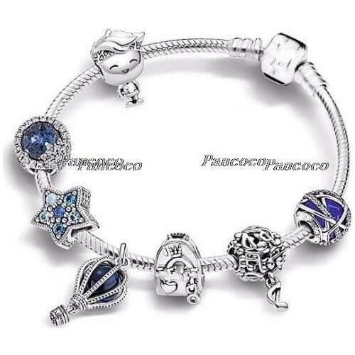 925 Sterling Silver Vintage Openwork Music Notes Pendant Beaded Bracelet For Women Wedding Gift Pandora Jewelry