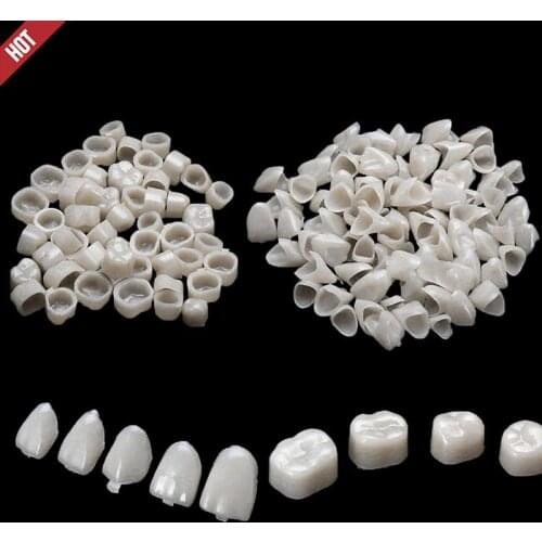 100pcs/Lot Dental Teeth Veneers Ultra Thin Whitening Resin Molar Anterior Temporary Crown Porcelain Dental Material Oral Care