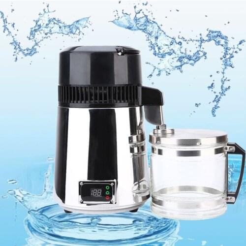 2020 New MS800 Pure Water Distiller 4L Dental DistillerFilter Stainless Steel Electric Distillation Purifier Pot 110V