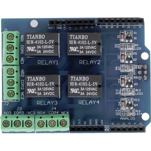 5pcs/lot 4 channel 5v relay shield module, Four channel relay control board relay expansion board for arduino UNO R3 mega 2560