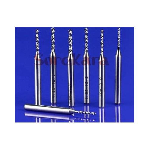 5PCS 1.3mm Carbide Micro Drill Bits Engraving CNC Endmill Hole Opener For PCB Aluminum Wood Acrylic Plastic