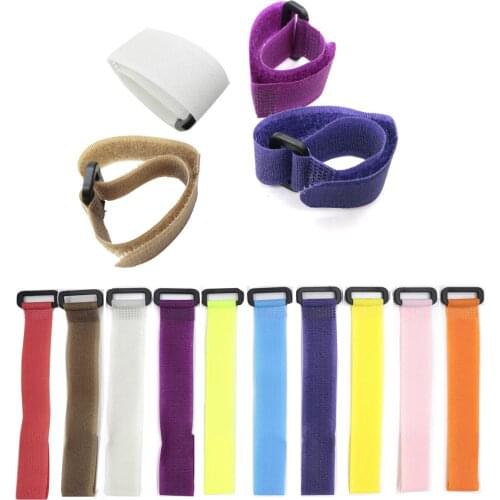 5pcs/lot Fishing Rod Tie Holder Strap Multicolor Reusable Velcro Outdoor Fastener Hook Loop Belt Fishing Tackle Accessories