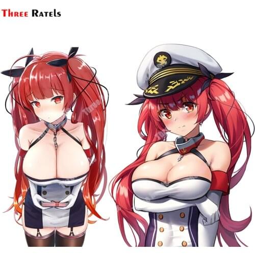 Three Ratels A876 Honolulu Azur Lane Anime Game Stickers For Peugeot 207 Car Sticker Vinyl Material Cute Girl Auto Decals