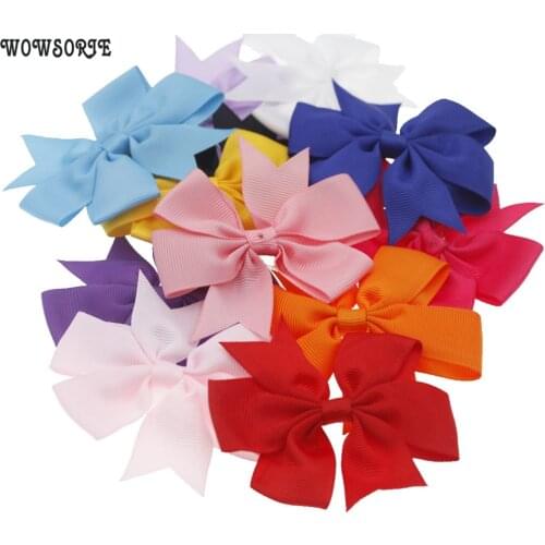 8.5cm baby Grosgrain Ribbon Hair Bows No Clips Boutique Hair Accessories Flower Headwear DIY Accessory for Headband 20pcs/lot
