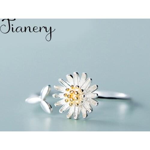 Bohemian Vintage Big Daisy Flower Rings For Women Lady Men Antique Knuckle Rings Boho Jewelry Anillos 2021