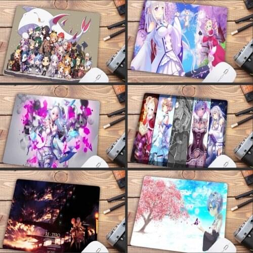 Mairuige Big Promotion RE ZERO anime Mouse Mat Pad Version Mousepad Computer Gaming Small Mouse Pad Gamer Play Mats 22X18CM