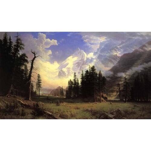 Large Landscape Oil Painting Handpainted on Canvas for Home Decor The Morteratsch Glacier Upper Engadine Valley Pontresina