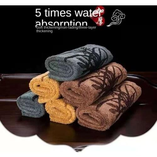 Tea Towel Absorbent Rag Thickened Table Cleaning Tea Cloth Cotton Household Tea Set, Towel, Tea Table, Tea Table, Special Wipes