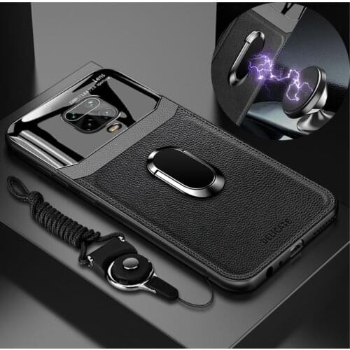 Case For Xiaomi Redmi Note 9S Case Leather Glass Shockproof Cover For Redmi 9 9A 9C Note 9 9 S pro max Case Full Magnet Car Rope