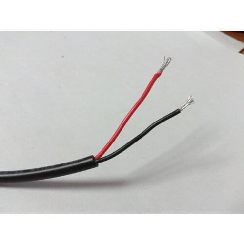 BLACK CABLE, 22AWG, 2CORE, PVC Cable 300V 10M 1 Reel