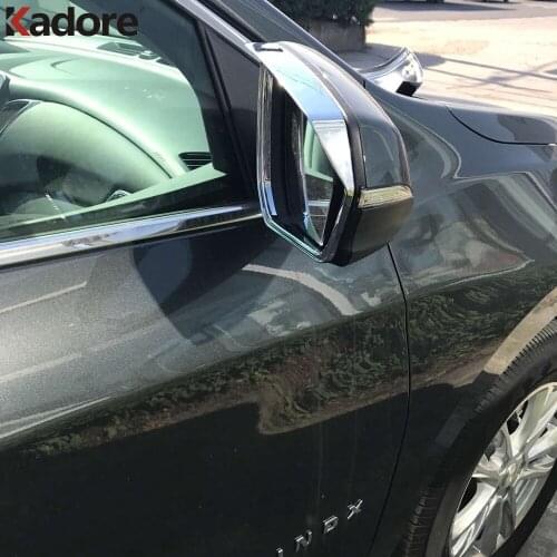 For Chevrolet Holden Equinox 2019 2018 2020 Third GE Chrome Car Rearview Mirror Rain Shield Sun Visor Shade Cover Trim Sticker