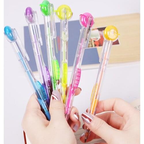 Ellen Brook 1 PCS Kawaii Rolling Eraser Cartoon Mechanical Pencils Kids Writing Drawing Pencil Office School Stationery Supplies