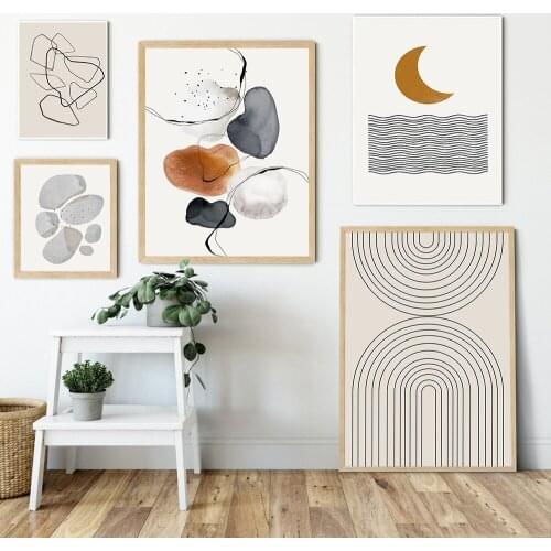 Geometric Graphic Poster Abstract Canvas Painting Minimalist Wall Line Art Print Nordic Picture For Living Room Decor Modern