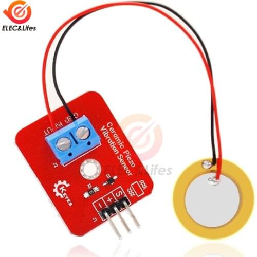 3.3V/5V Ceramic Piezo Vibration Sensor Module Analog Controller Electronic Components Supplies Sensor for Arduino UNO R3