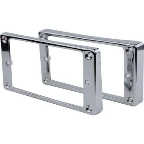 Pickup Mounting Ring Kit-Pickup Cover Replacement Parts, Suitable for Les Paul Electric Guitars (2PCS, Chrome Plated)