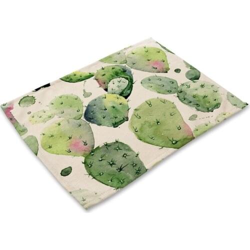 Cactus Table Mat Kitchen Decoration Placemat Santa Claus Table Napkin For Wedding Dining Accessories Table Mats