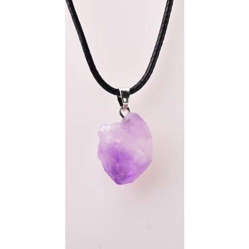 Beautiful purple quartz Amethyst cluster pendant healing crystal stone for gift
