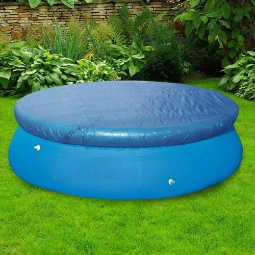 Swimming Pool Cover PE Round Pool Cover Reusable UV-resistant Waterproof Dustproof Insect-proof for Outdoor Villa Garden Pool