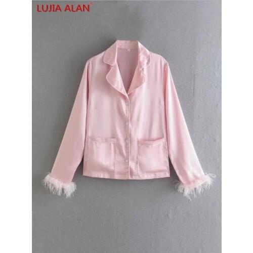 Розовые блузки LUJIA ALAN China At AliExpress