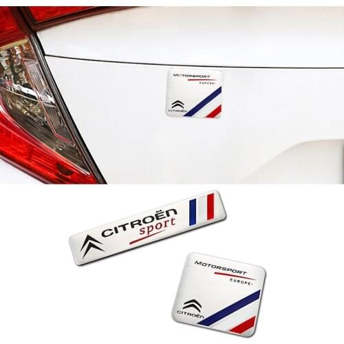 3D Metal Emblem Sticker Car Body Trunk Decal Sticker Accessories For Citroen C4 C2 C3 C1 Berlingo C4 Picasso Aircross C Elysee