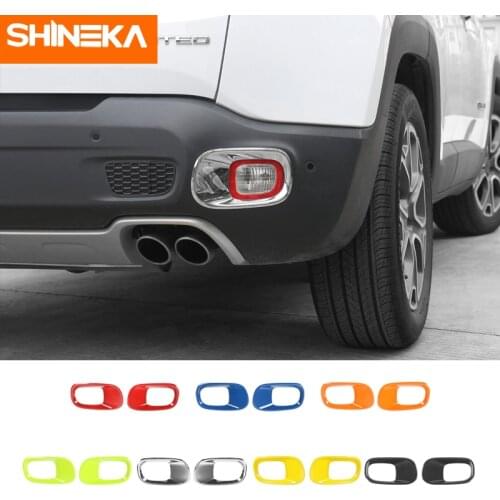 SHINEKA Interior Mouldings for Jeep Renegade 2016-2019 Rear Fog Light Lamp Cover Trim for Jeep Renegade 2017 2018 Accessories