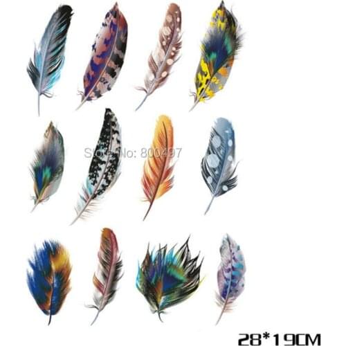 Newest Design Auto Decoration Set Colorful Wing Feather Decal Set Stickers for Any Car to Cover the Scratches or Decorate