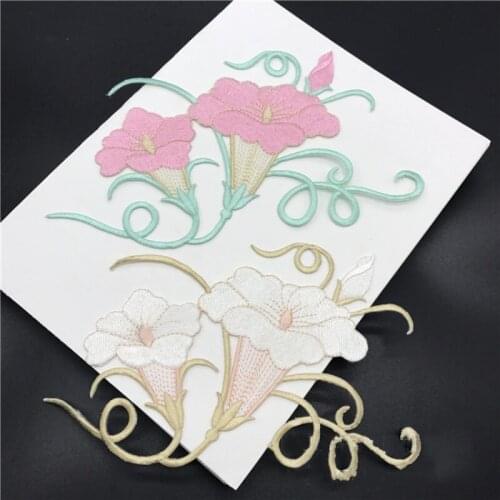 Wholesale 20pcs 20.5*12cm Embroidered Sewing On Patch Iron-On Patch Stickers For Clothes Sewing Fabric Applique Supplies YH118